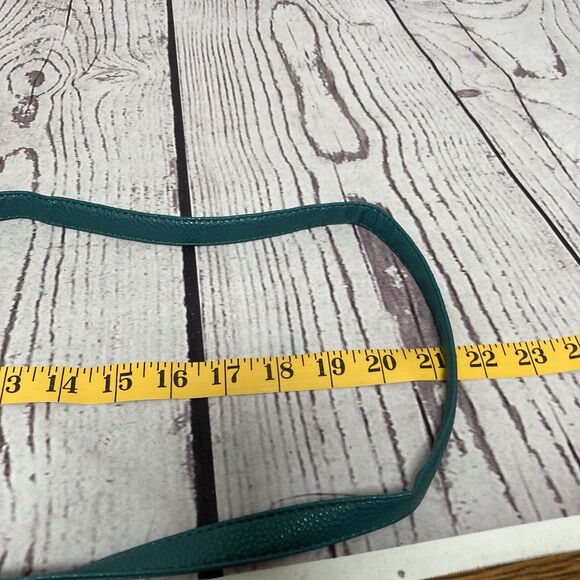 Crossi Green Bow Shoulder Bag Top Handle Adjustable‎ Strap Chic Faux Leather - Picture 13 of 13